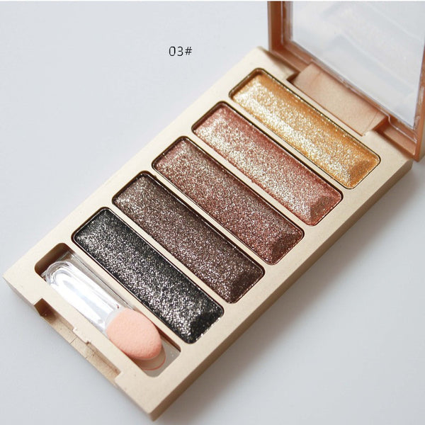 5 Colors Diamond High Quality Pigment Makeup Eyeshadow